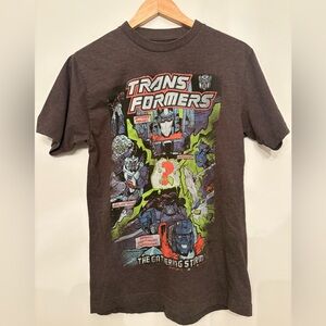 Transformers The Gathering Storm T-shirt Mens Medium Gray Hasbro 2011 Licenced